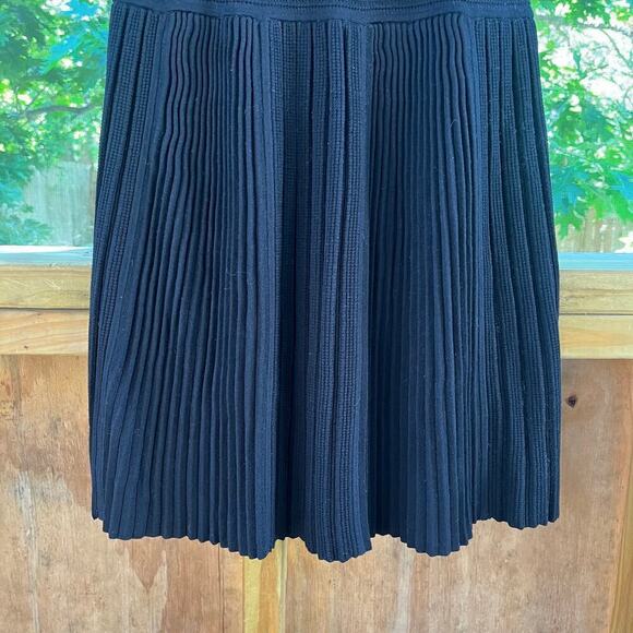 Theory Chloh Enchanted Ribbed Stretch Knit Dress Black Size M - Picture 6 of 10